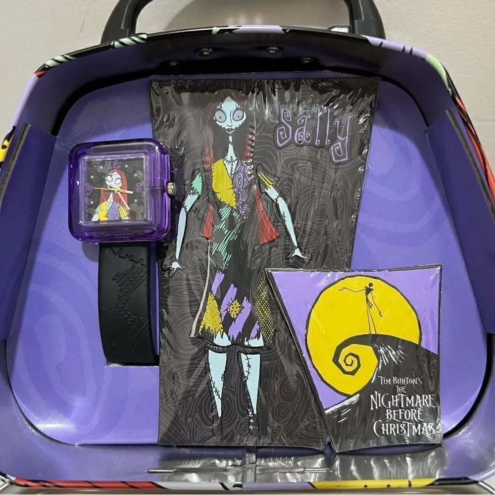 Vintage Disney Nightmare Before Christmas Sally doll, watch, magnet set